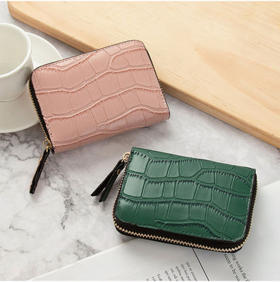 Custom Logo Avaliable Solid Color Credit Card Bag Women Small Change Purse for Fashion