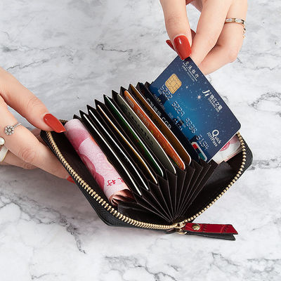 Custom Logo Avaliable Solid Color Credit Card Bag Women Small Change Purse for Fashion