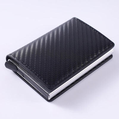 2024 Design Fashion Slim Wallets with Pop-up Aluminum Box and Carbon Fiber Card Holder