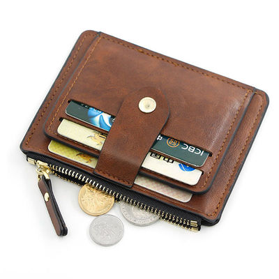 Credit Card Holder Wallet for Men and Women Unisex Pur Color Leather Pu Coin Purse