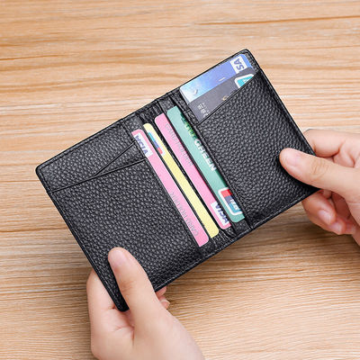 Rfid Blocking Genuine Leather Business Id License Card Holders Unisex Card Holder Wallets