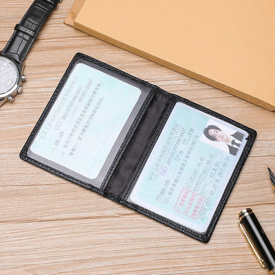 Rfid Blocking Genuine Leather Business Id License Card Holders Unisex Card Holder Wallets