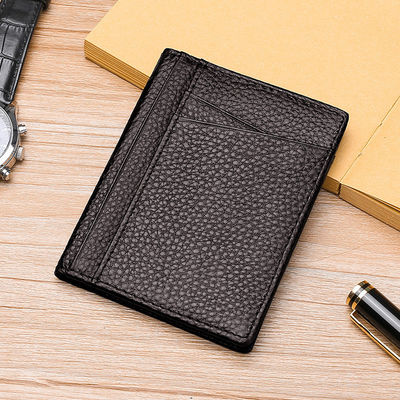 Rfid Blocking Genuine Leather Business Id License Card Holders Unisex Card Holder Wallets
