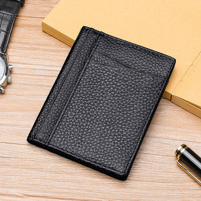 Rfid Blocking Genuine Leather Business Id License Card Holders Unisex Card Holder Wallets