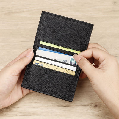 Custom Logo Avaliable Leather Bifold Wallet Slim Wallet Bifold Card Holder OEM/ODM