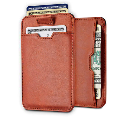 Fashion Style Rfid Blocking Men's Pu Leather Wallet with Zipper and Card Holder Pocket