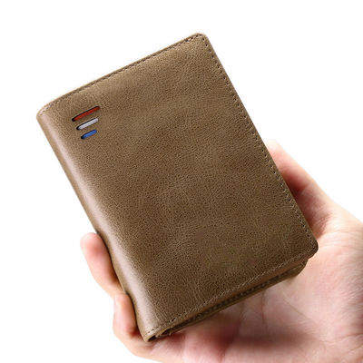 Luxury Men's Genuine Leather Wallet with RFID Blocking and Multifunctional Design