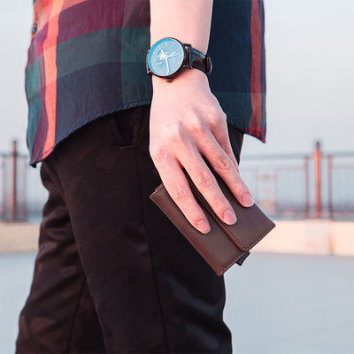 Customized Retro Style Credit Card Holder Wallet with Rfid Protection and Lightweight Design