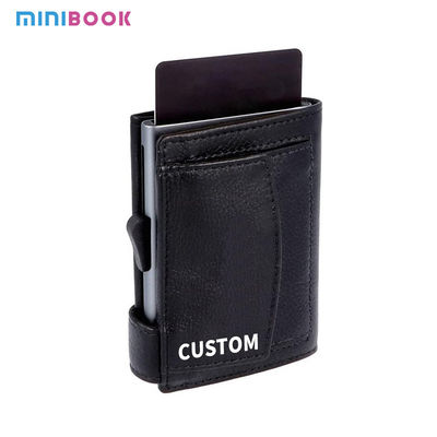 Advantageous Custom Mens Pu Leather Card Holder with Metal Box and Low MOQ Mix Models