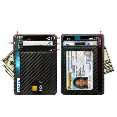 MN-2301 Custom RFID Card Sleeves for Slim Front Pocket Wallet and Solid Color Pattern