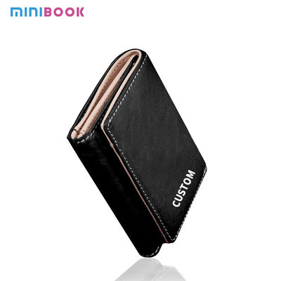 2024 Business Aluminum Genuine Leather ID Card Holder Cases Rfid Slim Fashion Wallet
