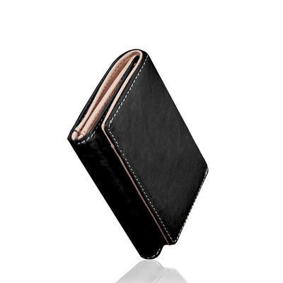2024 Business Aluminum Genuine Leather ID Card Holder Cases Rfid Slim Fashion Wallet