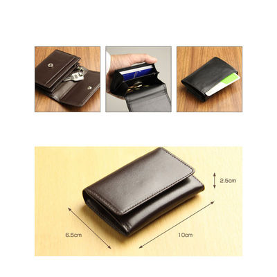 Custom Logo Men's Wallet Low MOQ Mix Models RFID Large Capacity Genuine Leather Purse