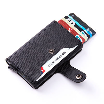 PU Slim Wallet Carbon Card Case Credit Card Holder For Men pop up cardholder custom