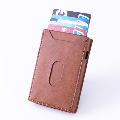 6.5cm * 9.8cm * 1.6cm Package Size Custom Logo Packaging Real Leather Credit Cards Holders