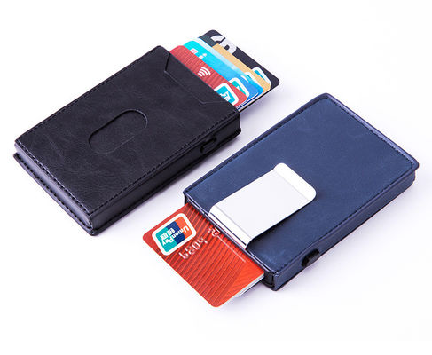 6.5cm * 9.8cm * 1.6cm Package Size Custom Logo Packaging Real Leather Credit Cards Holders