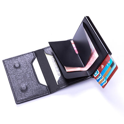 Men's Carbon Fiber Rfid Blocking Magnetic Card Holder Wallet with Fashion Coin Pocket