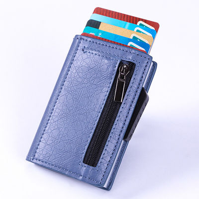 Men's Carbon Fiber Rfid Blocking Magnetic Card Holder Wallet with Fashion Coin Pocket