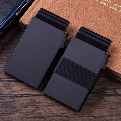 Low MOQ Pop up Card Case RFID Blocking Business Card Holder with Cash and Metal Cards