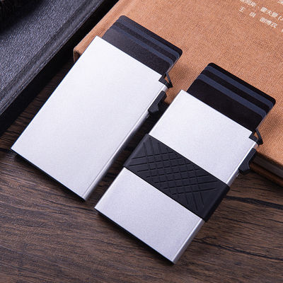 Low MOQ Pop up Card Case RFID Blocking Business Card Holder with Cash and Metal Cards