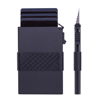Low MOQ Pop up Card Case RFID Blocking Business Card Holder with Cash and Metal Cards