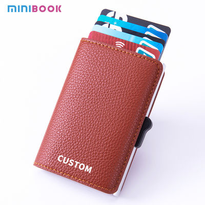 Stylish Fashion RFID Blocking PU Leather Minimalist Wallet with Customized Color