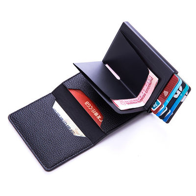 Stylish Fashion RFID Blocking PU Leather Minimalist Wallet with Customized Color