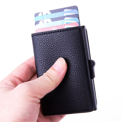Stylish Fashion RFID Blocking PU Leather Minimalist Wallet with Customized Color