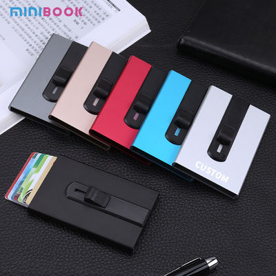 Durable Metal Card Holder with RFID Blocking Aluminum Wallet Push Up Feature and Design