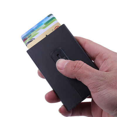 Durable Metal Card Holder with RFID Blocking Aluminum Wallet Push Up Feature and Design