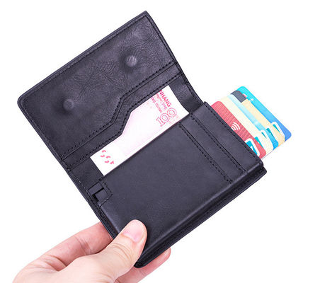 Multi-styles RFID Blocking Credit Cards Holder Wallet Crazy PU Leather Business Card Holders