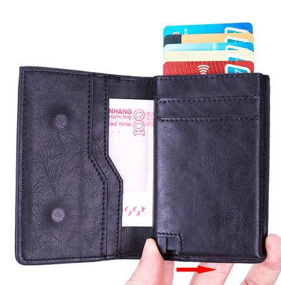 Multi-styles RFID Blocking Credit Cards Holder Wallet Crazy PU Leather Business Card Holders