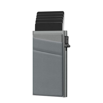 Fashion Style Auto Pop up Minimalist Business RFID Blocking Credit Card Holder Wallet with Money Pocket
