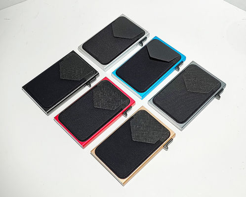 2024 Aluminum Metal Rfid Blocking Pop Up Wallet for Slim Business Card Organization