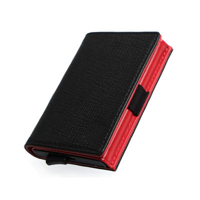 Mix Models Low MOQ Fashionable PU Leather Pop Up Smart Metal Wallet for Smart Storage