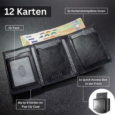Low MOQ Mix Models Advantage Mini Slim Metal Smart Wallet with Auto Pop-up Function