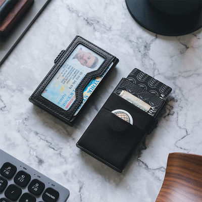 Custom Logo Business Slim Wallet Credit Card Holder Rfid Blocking Aluminum Pop Up Card Wallet