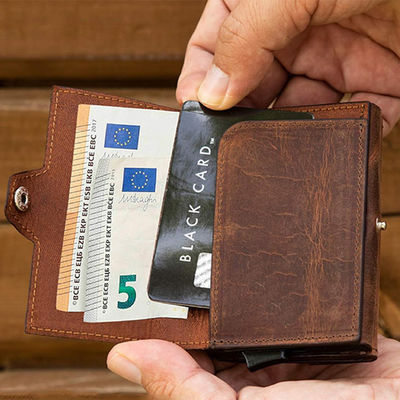 Lightweight PU Leather Money Clip Credit Card Holder Wallet for Men Package Weight 0.1kg
