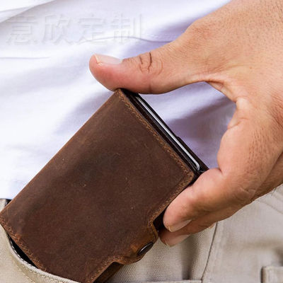 Lightweight PU Leather Money Clip Credit Card Holder Wallet for Men Package Weight 0.1kg