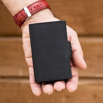 Lightweight PU Leather Money Clip Credit Card Holder Wallet for Men Package Weight 0.1kg