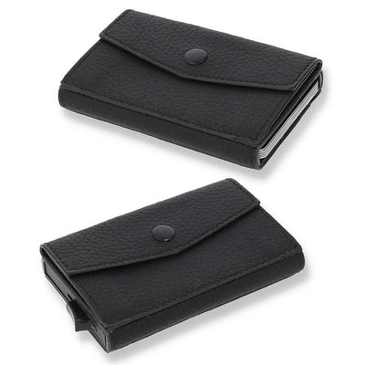 Mix Models Pop Up Aluminum Card Holder Wallet with Coin Compartment and Credit Card