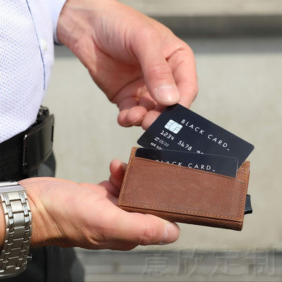Mix Models Pop Up Aluminum Card Holder Wallet with Coin Compartment and Credit Card