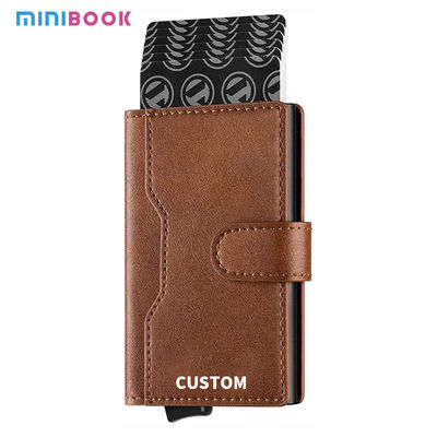 Low MOQ Mix Models Men's Metal Pop Up Wallet with Large Capacity and RFID Protection