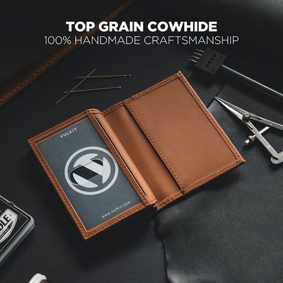 RFID Blocking Leather Card Holder Wallet Men Automatic Pop Up ID Case Slim Minimalist