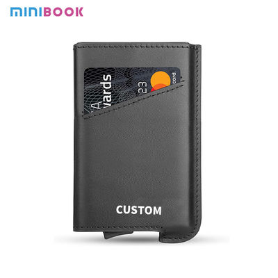 Design Fashionable Men's Credit Card Holder Wallet with RFID Blocking and Auto Pop Up
