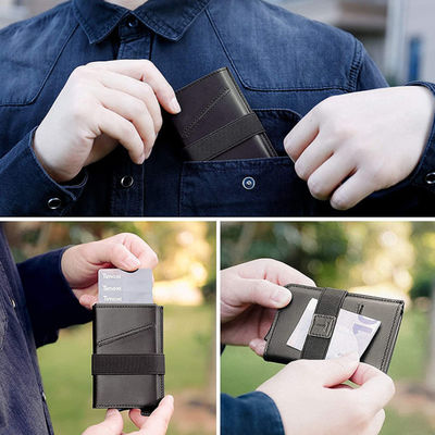 Design Fashionable Men's Credit Card Holder Wallet with RFID Blocking and Auto Pop Up