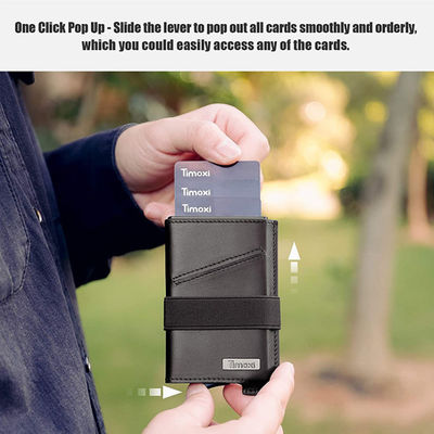 Design Fashionable Men's Credit Card Holder Wallet with RFID Blocking and Auto Pop Up