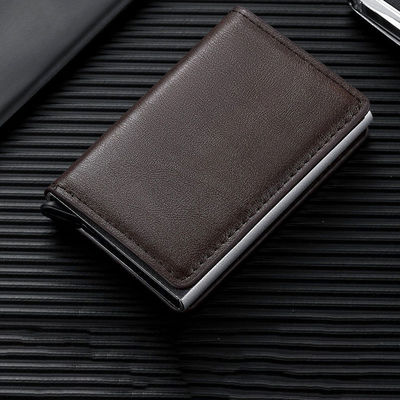 Automatic Pop Up Credit Card Holder Wallet with RFID Blocking Function and PU Leather