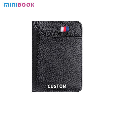 Men's RFID Bifold Leather Credit Card Holder Wallet Money Clip with Minimalist Design
