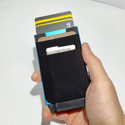 Travelers' Anti-Rfid Aluminum Alloy Credit Card Holder Slim Wallet for Men and Women